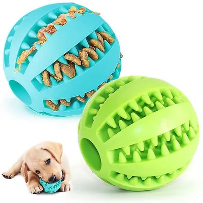 Dog Chew Ball Toys Non Toxic Rubber Ball Interactive Toy Tooth Cleaning Small Big Sized Dog
