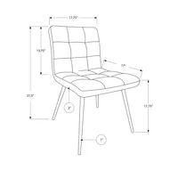 Dining Chair 2pcs / 32" High Leather-look