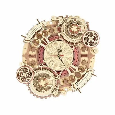 Zodiac Wall Diy Clock Time Engine Lc601-3d Wooden Puzzle