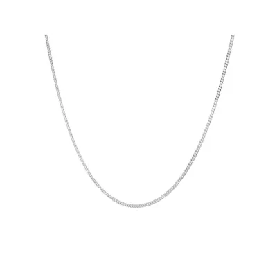 55cm (22") 1.5mm-2mm Width Curb Chain In Sterling Silver