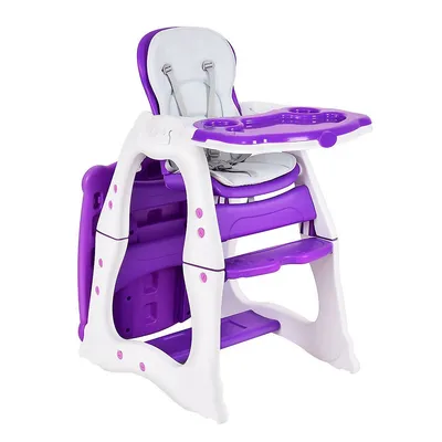 3 In 1 Baby High Chair Convertible Play Table Seat Booster Toddler Feeding Tray