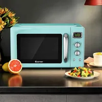 0.9cu.ft. Retro Countertop Compact Microwave Oven 900w 8 Cooking Settings
