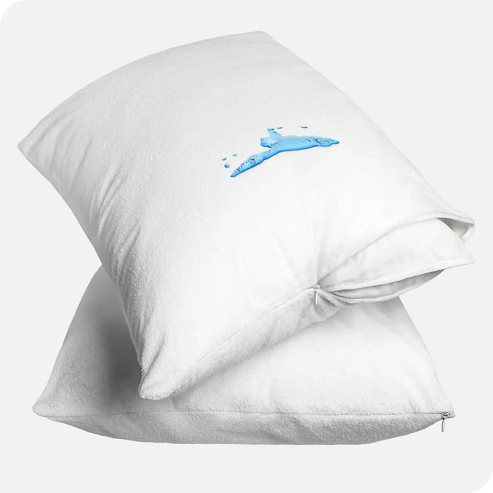 Premium Pillow Protector 2 Pack - 100% Waterproof - Vinyl Free Hypoallergenic