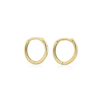 Mini Hoop Earrings In 10kt Yellow Gold