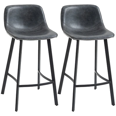 27" Counter Height Bar Stools, Industrial Kitchen Stools