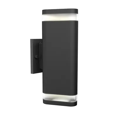 Trygon Modern Outdoor Wall Light, Black