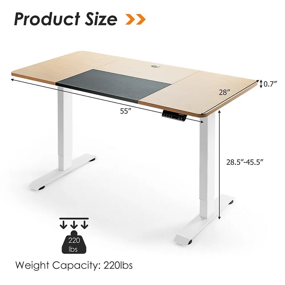 Electric Standing Desk Sit Stand Height Adjustable Splice Board