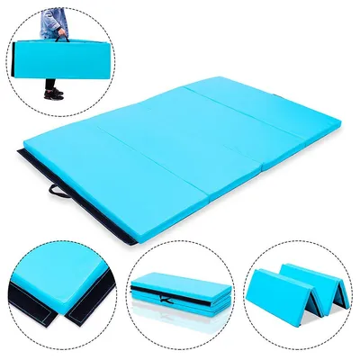 4'x6'x2" Gymnastics Mat Pu Thick Folding Panel Gym Fitness Exercise
