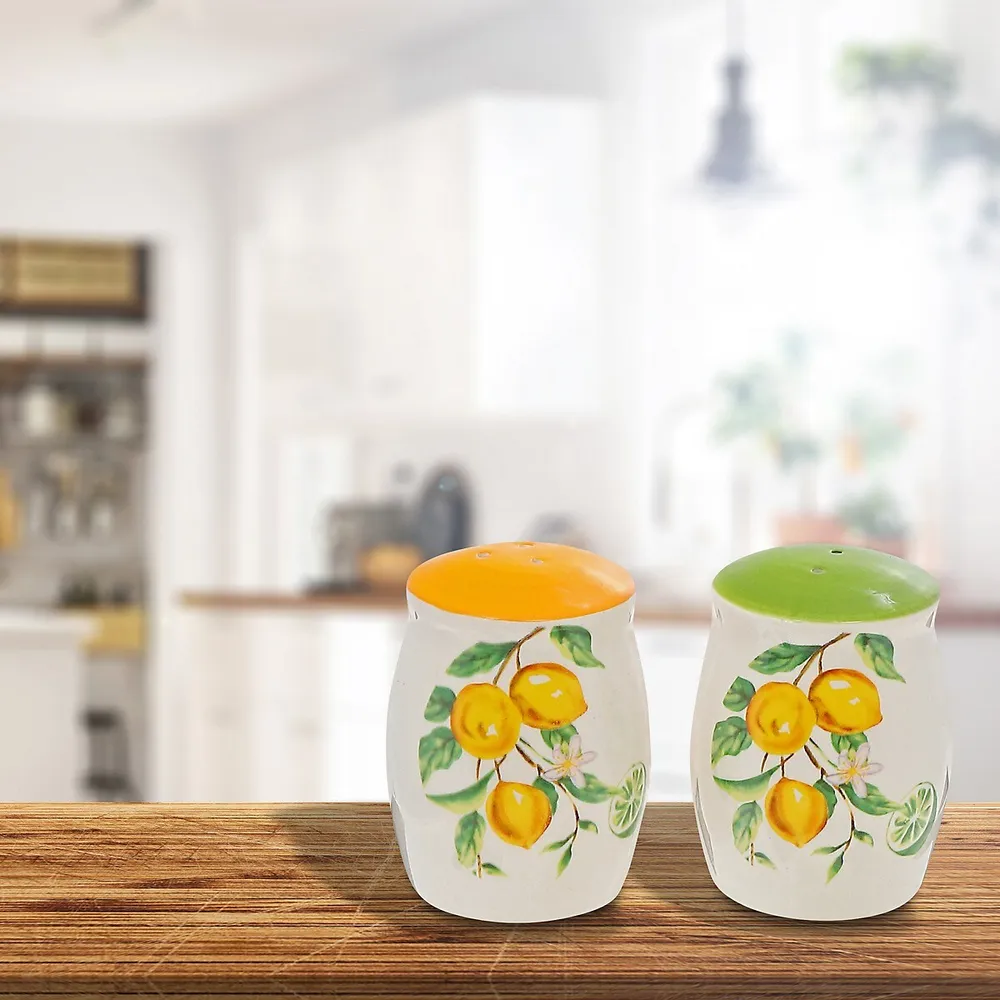 Ceramic Lemon Salt & Pepper Shaker Set