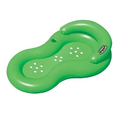 Inflatable Green Cool Lounge Chair With Holes, 62.5-inch