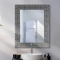 27x35'' Designer Black And White Wall Mirror