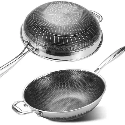 Multi-layer 12'' Stainless Steel Non-stick Cooking