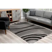 Contemporary Abstract Lines Indoor Area Rug