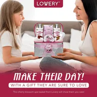 Bath And Body Spa Gift Basket Set - Cherry Blossom Spa Bag
