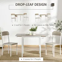 Drop-leaf Dining Table Set Includes 2 Chairs