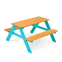 Teamson Kids Picnic Table & Chair Set Childrens Garden Outdoor Wood Petrol