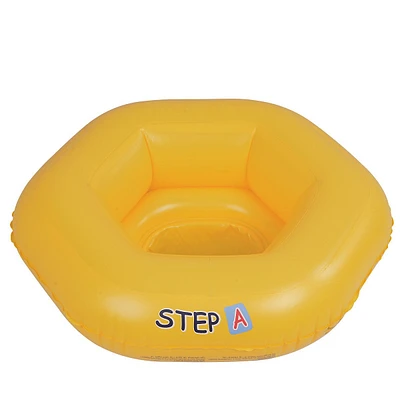 26" Yellow Inflatable Step A Swimming Pool Baby Seat Float