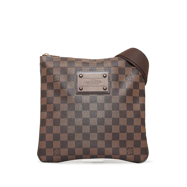 Louis Vuitton Damier Ebene Canvas Brooklyn Pochette Plate in Brown