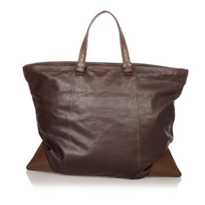 Pre-loved Intrecciato Leather Travel Bag