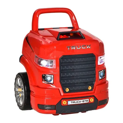 Kids Truck Engine Toy Set, Educational Car Service Station Playset