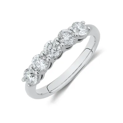 Evermore 5 Stone Wedding Band With 1 Carat Tw Of Diamonds 14kt