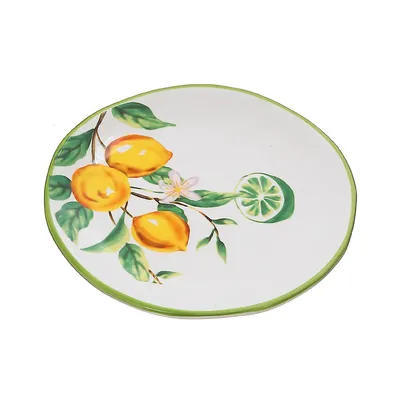 Ceramic Lemon Round Plate 6.10" - Set Of 2