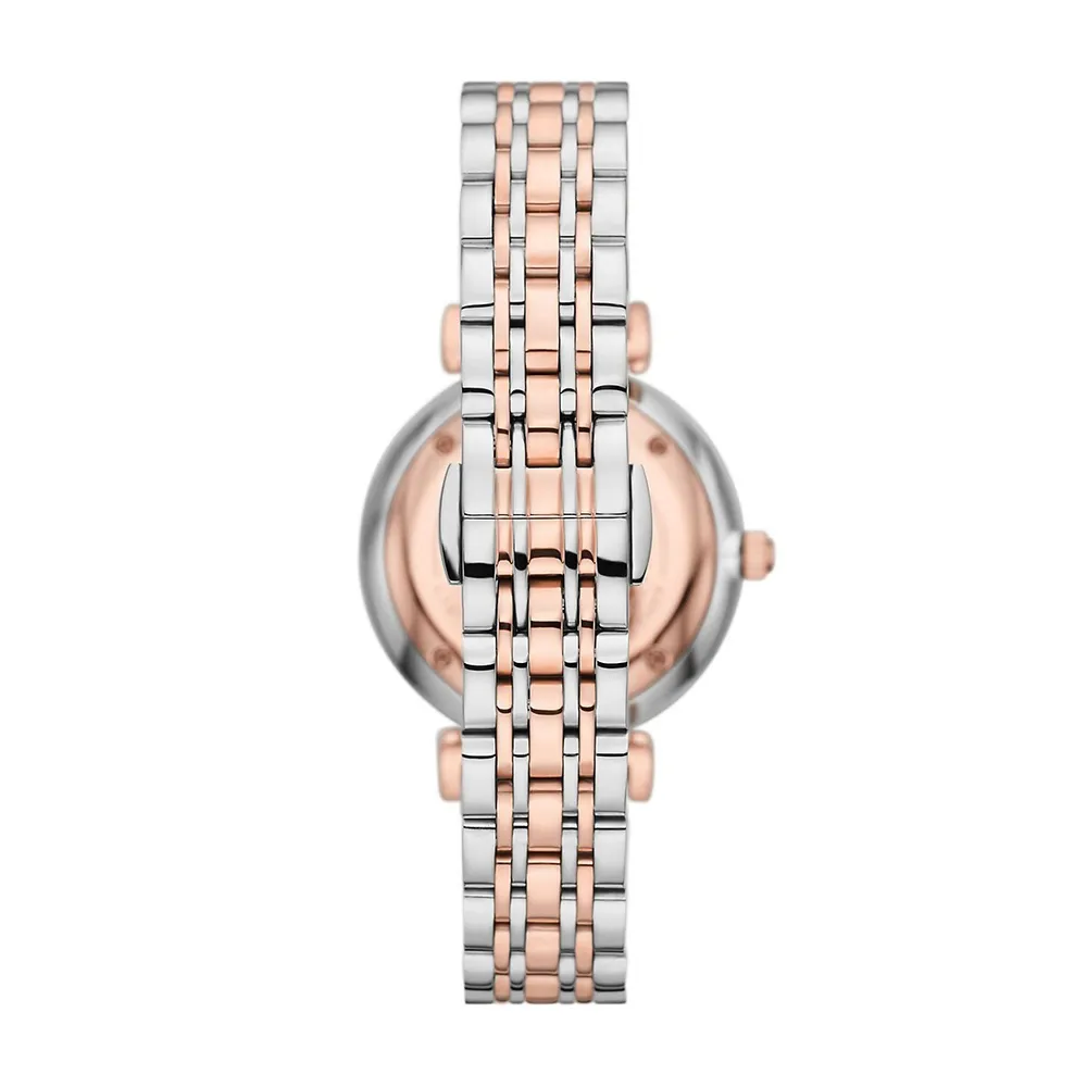 Women's Two-hand, Two-tone Stainless Steel Watch