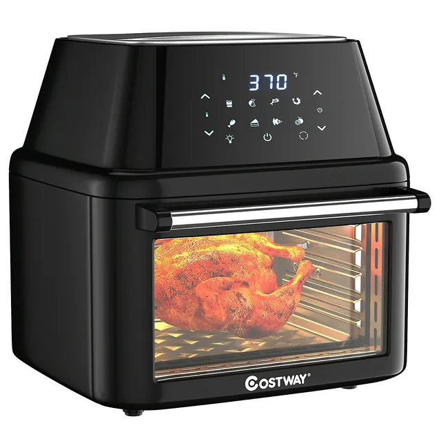 Costway 13.7QT Air Fryer Toaster Oven 1700W Dehydrator Rotisserie w/  Accessories