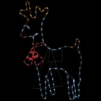 36" Lighted Standing Reindeer Silhouette Outdoor Christmas Decor