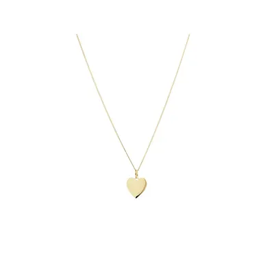 Heart Pendant In 10kt Yellow Gold