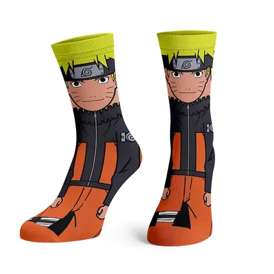 Naruto Uzumaki Character Adult Animigos Crew Socks