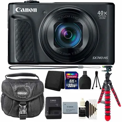 Powershot Sx740 Hs Digital Camera (black) With Top Accessory Bundle