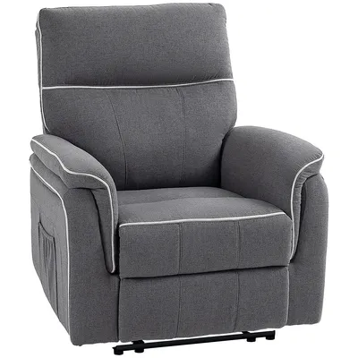 Manual Recliner Chair Reclining Chair With Footrest Pockets