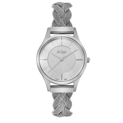 Ladies Lc06709.330 3 Hand Silver Watch With A Silver Woven Metal Band And A Silver Dial