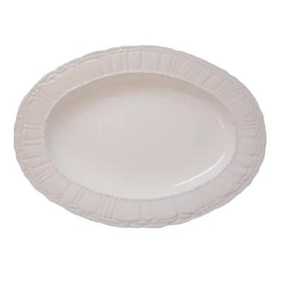 Oval Serving Platter Chiffon White