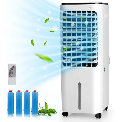 4-in-1 Portable Evaporative Air Cooler 12l Water Tank 4 Ice Boxes