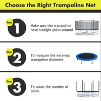 8ft10ft15ft Trampoline Safety Net Replacement Protection Enclosure