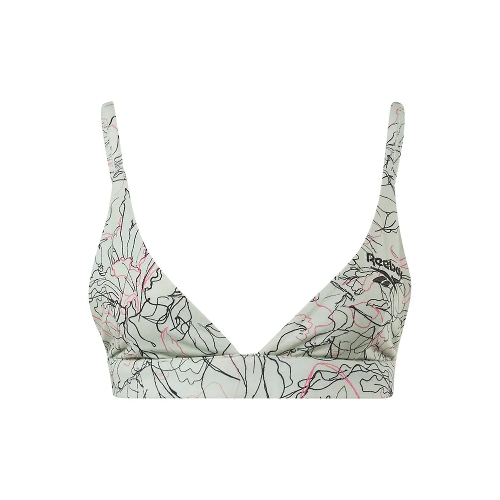 Floral Printed Cut Out Bralette Top