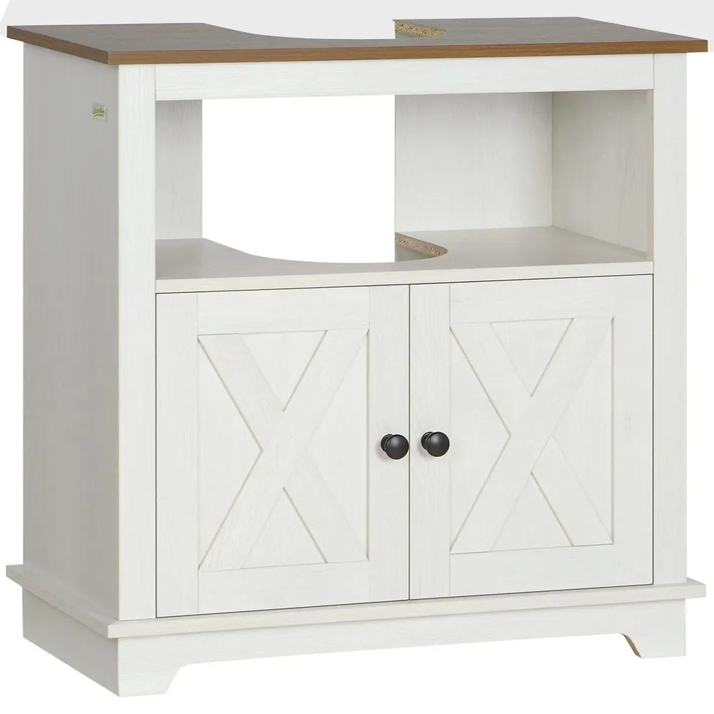 Kleankin 24 Bathroom Under Sink Cabinet With Storage, Pedestal