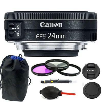 Ef-s 24mm F/2.8 Stm Lens + 52mm Filter Kit + Lens Pen + Dust Blower + Pouch