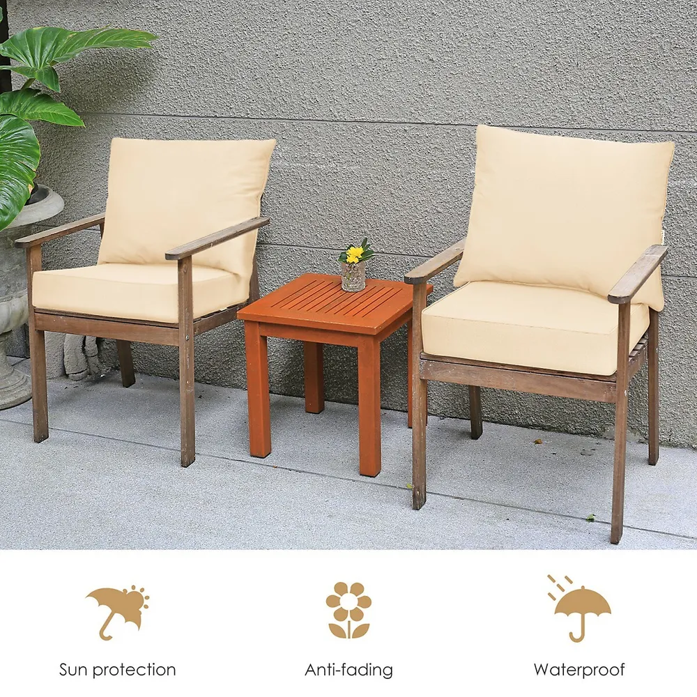 Costway 2pcs Deep Seat Chair Cushion Pads Set Indoor Outdoor W