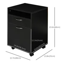 Mobile Filing Cabinet With Drawer Open Compartment Wheels