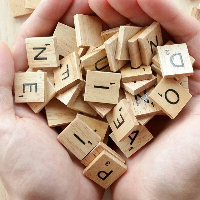 EZONEDEAL 300pcs Wooden Scrabble Tiles, Scrabble Letters For Crafts, Making  Alphabet Coasters And Scrabble Crossword Game