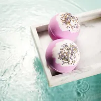 Lavender Scented Bath Bomb, Handmade Fizzy, 7oz Bubble Spa Ball