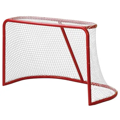 Steel Street Hockey Net - Ball Hockey Goal In Metal With Netting, 1x Net (red)