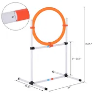Pawhut 2-in-1 Dog Obstacle Training Agility Equipment