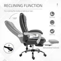 High Back Executive Office Chair With Footrest Padded Arms