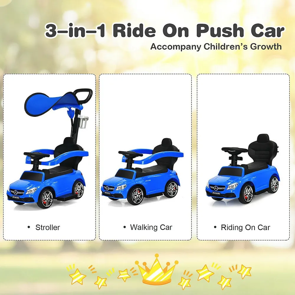 3 1 Ride On Push Car Mercedes Benz Toddler Stroller Sliding