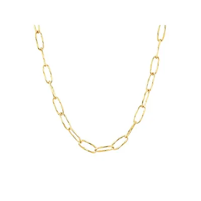Diamond Cut Oval Twist Link Chain In 10kt Yellow Gold