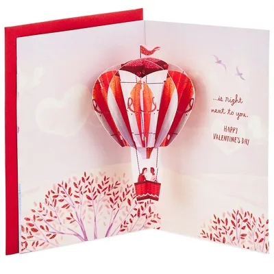 Paper Wonder Valentines Day Pop Up Card For Significant Other (Hot Air Balloon Valentine)